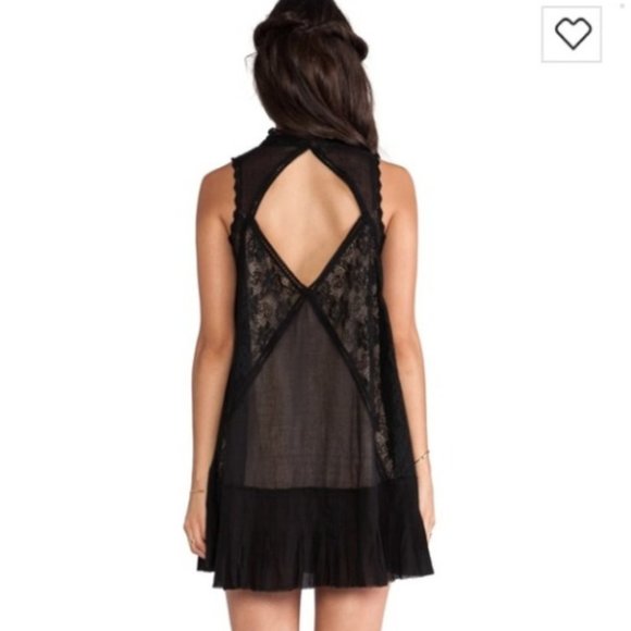 NWT - Free People One Angel Black Lace Dress - Picture 4 of 7